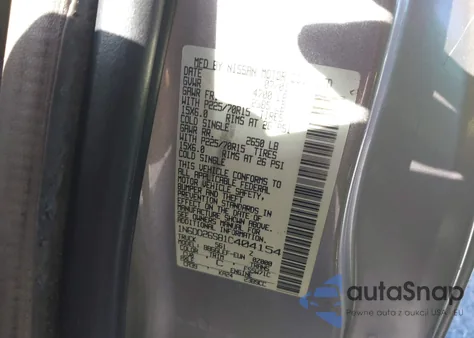 2001 Nissan Frontier Xe z USA, uszkodzony, nr VIN 1N6DD26S81C404154